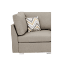 thumbnail image 4 of Miekor Furniture Amira 95.3" Beige Fabric Sofa Couch with Pillows W5U610, 4 of 5