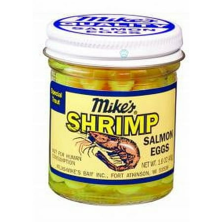 Atlas Mike s Salmon Eggs Trout Bait Shrimp Scented Yellow