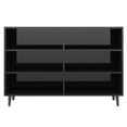 thumbnail image 2 of vidaXL Sideboard High Gloss Black 103.5x35x70 cm Engineered Wood, 2 of 5