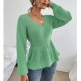 thumbnail image 4 of Sherrylily Fall Women Long Sleeve Sweaters Knit Sweater Casual V Neck Pullover, 4 of 5