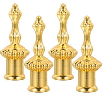 FRCOLOR 4pcs Brass Decorative Lamp Finial Knobs for Harp Lampshades Replacement Top Screw Caps for Lighting Fixtures