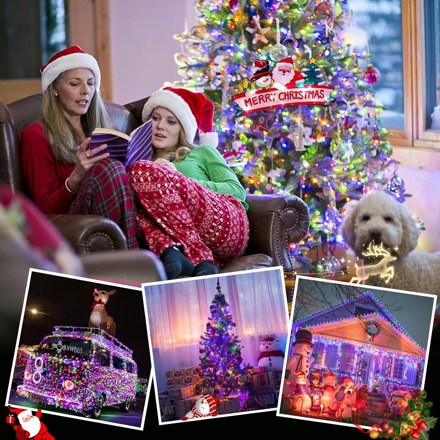 JMEXSUSS 200 LED Multicolor Christmas String Lights, 66ft photo 7