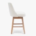 thumbnail image 2 of WestinTrends Genevieve 26" Upholstered Swivel Counter Height Bar Stool , Antique Oak/Cream, 2 of 12