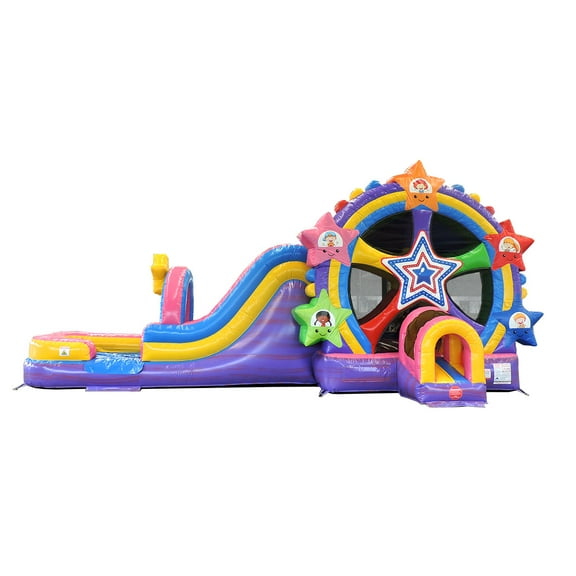 TentandTable Mega Inflatable Water Slide Bounce House Combo with Blower, Ferris Wheel
