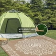 thumbnail image 7 of MJIAexp 6'x9' Brown Outdoor Rug Patio Rug Waterproof RV Outdoor Rug Camping Rugs Reversible Plastic Straw Rug Large Outdoor Mat for Camping, Balcony Apartment, Patio, Porch, Picnic, Beach, 7 of 7