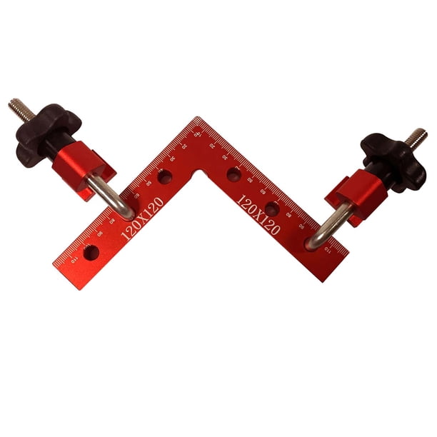 Cuadrados De Posicionamiento De 90 Grados Abrazadera De Posicionamiento De 90 Grados Roja Regla De Carpintería De Ángulo Recto De Alta Precisión Herramienta De Carpintería En Forma De L De Aleación Eigraketly TO002777-00
