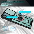 thumbnail image 6 of OnePlus Nord N200 5G Case with Tempered Glass Screen Protector, Dteck Rugged Shockproof Case with Camera Lens Slide Protection, Built-in Kickstand, Magnetic Hard Back Cover,Green, 6 of 8