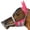 Pink, variant on SmithBuilt Horse Equine Fly Mask (Teal, Cob) with Long Nose, Ear Protection, Fine Mesh