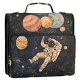 thumbnail image 5 of FORMRS Zipper Binder with Shoulder Strap 2-inch Ring 500 Sheet Capacity File Bag, Retro Watercolor Planet, 5 of 5