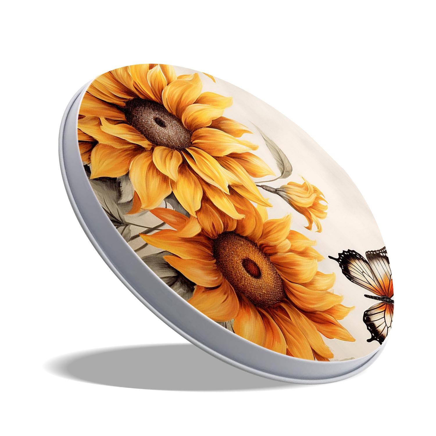 Stove Burner Covers 4 Pcs for Decorative Gas Stove Burner Cover 8Inch And 10Inch ,Retro Farmhouse Sunflowers elegant design