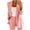 Pink, variant on Axiiglly Pant Suits for Women Dressy 2 Piece Dressy Blazer High Waisted Straight Leg Pants Sets Business Casual Outfits