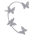 thumbnail image 3 of Crawler Earrings Rhinestone Butterfly - Fashion Climber Earrings Ear Cuff Wrap, 3 of 10