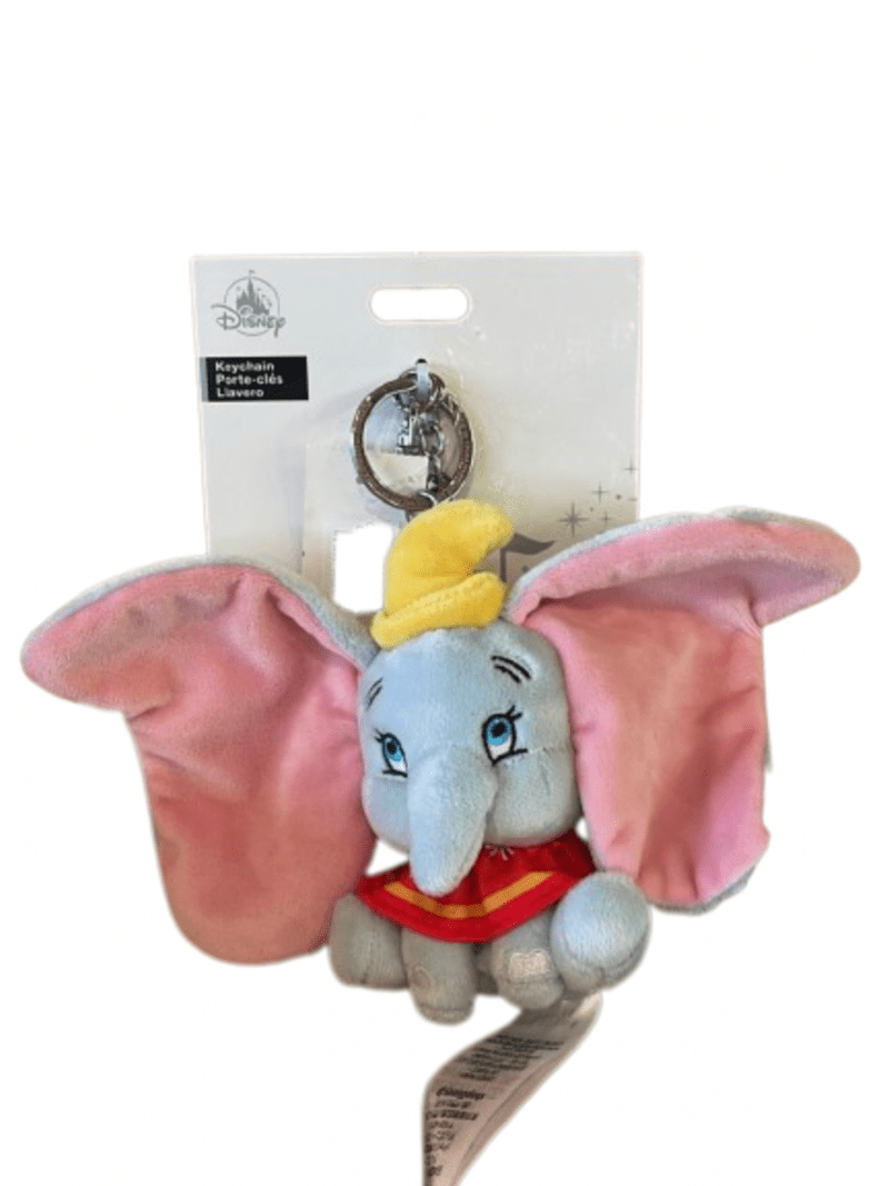 Disney Parks Dumbo Plush Keychain With Feather Charm New With Card