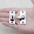 thumbnail image 3 of 90 Degree Door Lock Latch, Stainless Steel Safety Angle Lock Latch For Sliding/push Door, Satin Nickel, 3 of 5