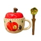 thumbnail image 2 of Taza de café de cerámica, taza de café creativa, reutilizable, taza de mañana, 420 ml con tapa y cuchara Oso, 2 of 9