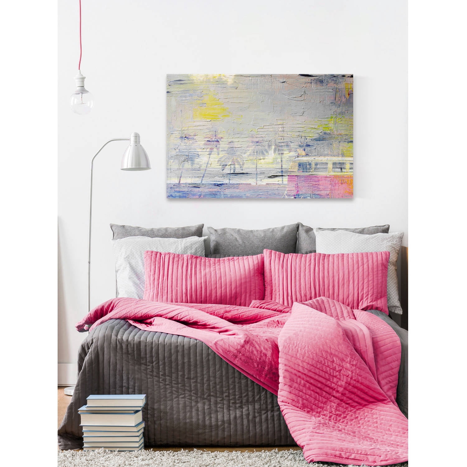 "Palms at Sunset" Painting Print on Wrapped Canvas