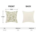 thumbnail image 2 of Sage Green Floral Pillow Covers 18x18 Inch Set of 2 Vintage Light Green Floral Throw Pillows Spring Summer Flower Pillowcase Linen Outdoor Decorative Cushion Covers for Bed Sofa Couch, 2 of 4