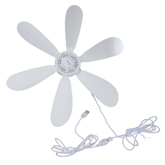 Portable Outdoor Hanging Fan 5V USB Power 16.5 " Size 10.7 feet Extended Cord Camping Accessory