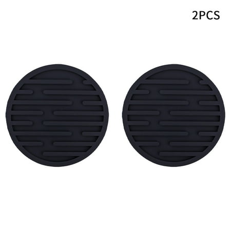 

2pcs Non Slip Drink Coaster Mug Protective Heat Resistant Round Shape Drain Pad