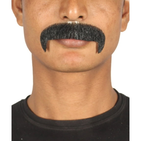 HPO Adult Men's Stylish Moustache Set | Black Cosplay Facial Hair