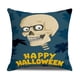 thumbnail image 5 of 4 piezas Halloween Taie D'oreiller, decoración azul de Halloween Jardin Taie D'oreiller Happy Halloween Coton Lin Taie D'oreiller 45x45cm, 5 of 5