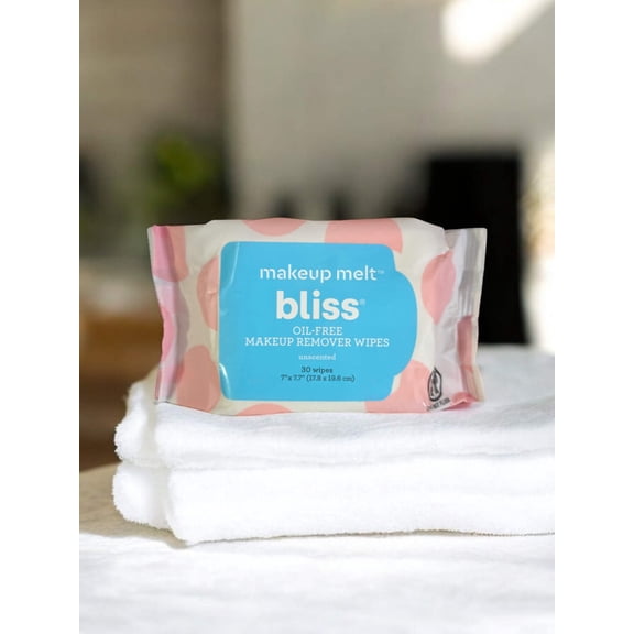 Bliss Makeup Melt Oil Free Makeup Remover Wipes 30 Wipes Per Pack
