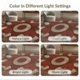 thumbnail image 7 of ODIKA 8'x10' Washable Area Rug Non-Slip Chair-Friendly Mat Pile Shaped Graphic Interlocking Symmetry Saturated Field Minimalist for Dining Room, Large Office, Lounge, 7 of 7