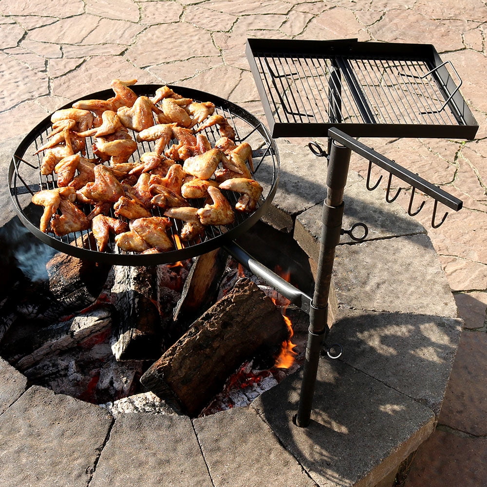 Dual Fire Pit Campfire Grill, Diy Fire Pit Cooking Grate