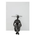 thumbnail image 5 of Brown Cast Iron Abstract Sitting Female Sculpture Pair Bookend Set of 2 - Tabletop Figurines For Desks, Accent Tables, or Shelves, 5 of 8