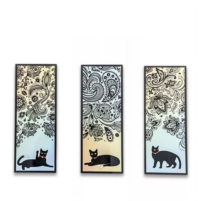 Timifises Translucent Pet Cute Bookmark Creative Book Page Clip Pet Bookmark Black Literary Hand Account Creative Book Clip Bookmark