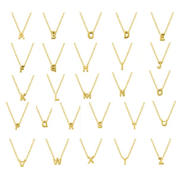 Collar con colgante de letra inicial de Plata de Ley 925 de Aide para Mujer y niña, Collares con alfabeto AZ para Mujer, joyería fina, regalos de navidad Tan Jianjun unisex