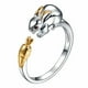 thumbnail image 1 of Anillo de conejito, regalo para mujeres, mascota, regalo para anillos, regalo para madre e hija, 1 of 7