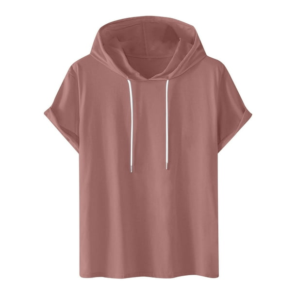 pstuiky camisetas de hombre, Camiseta deportiva informal de manga corta con capucha y cuello redondo para hombre ropa de hombre xl