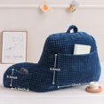 thumbnail image 4 of Almohada de lectura A Nice Night, cuña para cama con brazos, azul marino, 4 of 9