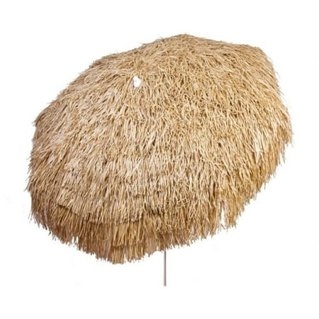 Bar Umbrella - Heininger Holdings 1250 Palapa Tiki Umbrella - Bar Height Pole, Whiskey - 6 ft.