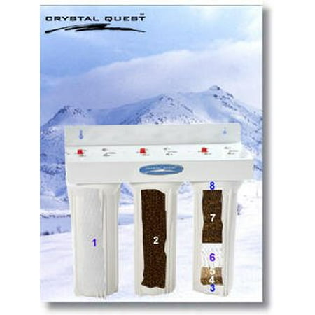 CRYSTAL QUESTA Mega Undersink Triple Replaceable Arsenic Water Filter System