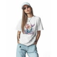 thumbnail image 2 of T Shirts for Women Short Sleeve Cotton Crewneck T-Shirt, Mermaid Coral Shell Watercolor Tee Tops Casual Basic T-Shirts, XS-5XL White M, 2 of 7