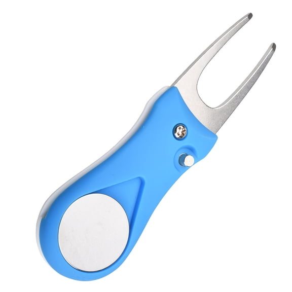 Eigraketly Horquilla de reparación de ranura de paso de Golf plegable, horquilla Manual, cabezal de acero inoxidable, marcador de césped, accesorio de Golf Azul Eigraketly  OD020982-02