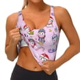 thumbnail image 3 of Balery Christmas Unicorns Sujetadores deportivos con espalda cruzada para mujer, acolchados, sin costuras, de alto impacto, ideales para yoga, gimnasio, entrenamiento y fitness.-Large, 3 of 8