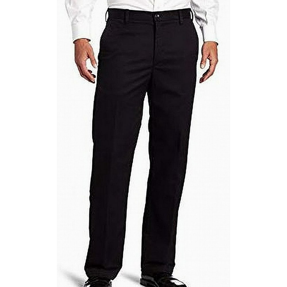 IZOD - IZOD NEW Deep Black Mens Size 35x29 Slim-Fit Khakis Flat-Front Pants - Walmart.com