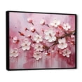 thumbnail image 2 of Designart "Cherry Tree Bloom in White and Pink II" Floral Framed Wall Art - Traditional Pink Cherry Living Room Framed Canvas Art, 2 of 6
