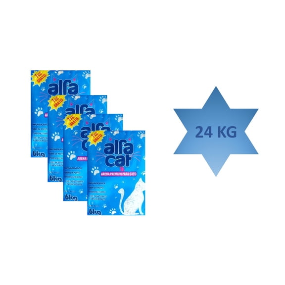 Paquete de 4 arenas alfa cat 6 kg. wp