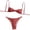 Brick Red, variant on Women Bikinis Set Two Piece With Briefs Pants Floral Print Bikini Strappy Backless Swimsuit For Summer Beach Pink XS