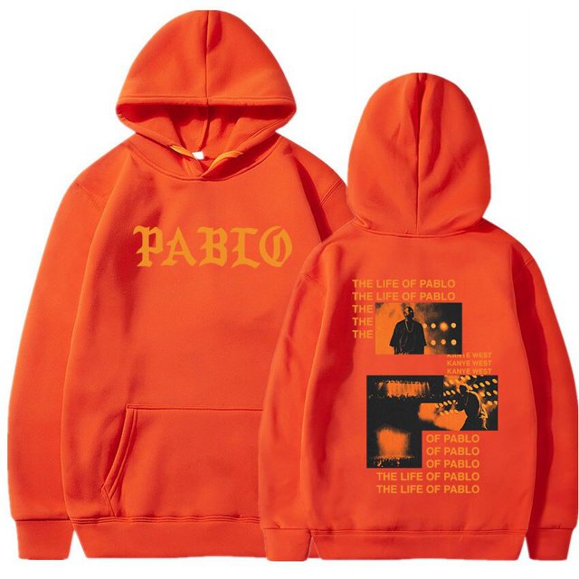 Sudadera con capucha de rapero Kanye West para hombre y mujer, ropa de calle con estampado de Álbum de Música de la vida de PABLO, jersey de gran tamaño de Hip Hop xuanjing unisex