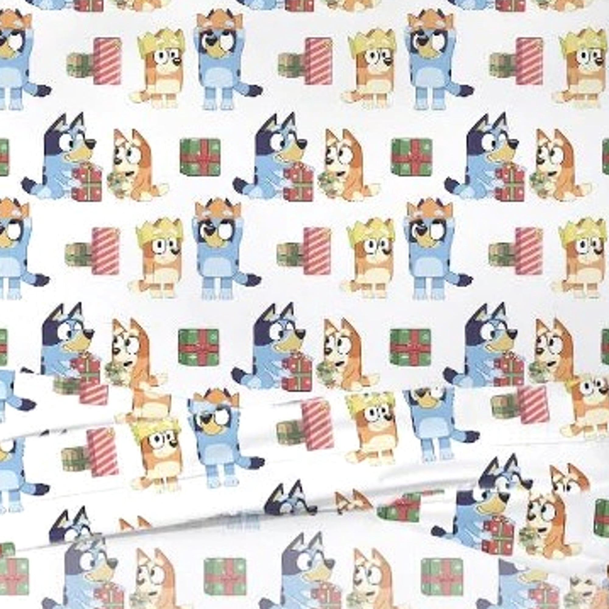 Bluey Kids Twin Microfiber Sheet Set, Bluey & Bingo Christmas Bed Sheets