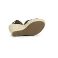 thumbnail image 5 of BLISSFUL STEP Women's Crisscross Espadrille Platform Lace Up Wedge Sandals, 5 of 7