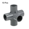 thumbnail image 3 of Conector de codo de PVC de 5 vías, grado de mobiliario, accesorios de esquina en forma de T de 3/4 de pulgada, color gris, 10 piezas, 3 of 3
