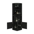thumbnail image 5 of DUOSONG Corner Bar Cabinet Atanasio, Living Room, Black Black Particle Board Furniture Primary Living Space Cabinets, 5 of 8