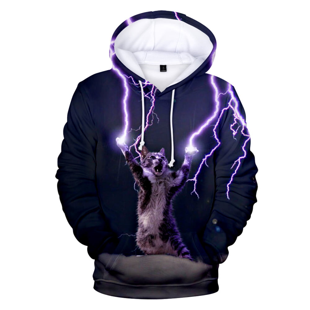 dybtgående største . 3D Lightning Cat Hoodies Adult kids Hoodie Sweatshirt Thunder Cat Pullovers  Funny Fashion Winter Cool - Walmart.com