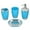 Blue, variant on YIEMEEN Modern Plastic Bathroom Storage Kits with Washing Cup Soap Dish Soap Dispenser